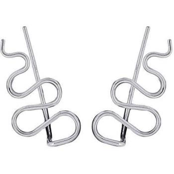 ENTREPLATA Pendientes Trepadores Ear Climber Plata de Ley 925 Serpiente.