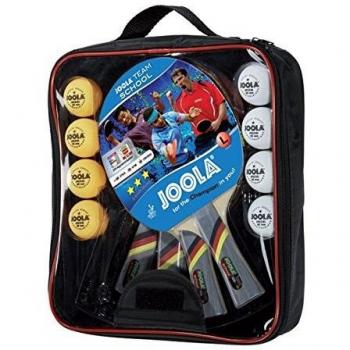 Joola Set de Tenis de Mesa Team School - Incluye 4 Raquetas, 8 Pelotas y Bolsa de Transporte