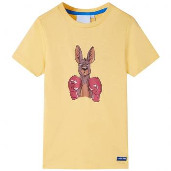 Camiseta infantil de manga corta amarilla talla 128