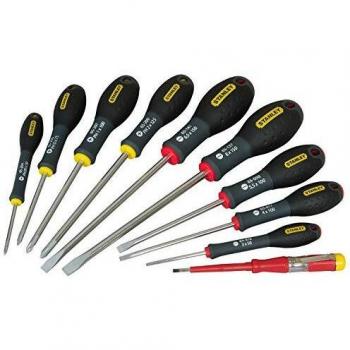 Stanley - FatMax Destornilladores - Juego 10 Piezas Plana hillips 0-65-439, Set, Multicolor