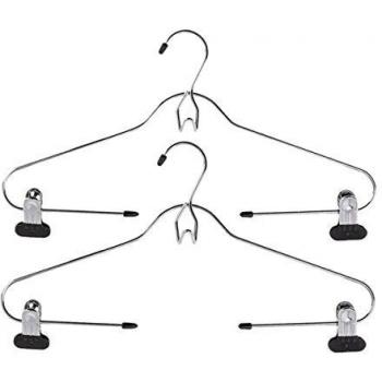 PROTENROP Perchas con Pinzas, 2 Unidades, Color Plateado