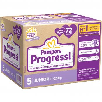 Pampers Progressi Quadripack Junior 72 Pannolini 11-25 kg