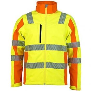 Chaqueta Softshell de Alta Visibilidad Prevent, Amarillo/Naranja, Talla 2XL