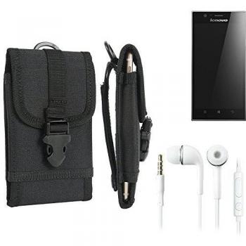bolsa del cinturón / funda para lenovo K900, negro + Auriculares | caja del teléfono cubierta protectora bolso - K-S-Trade