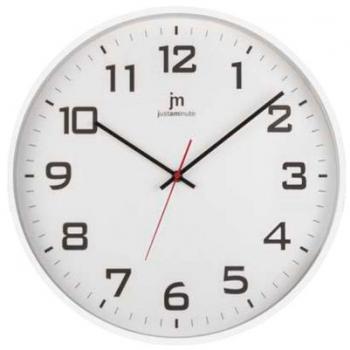 Reloj de pared Lowell Justaminute 00880B Blanco - Cuarzo, Diámetro 40cm