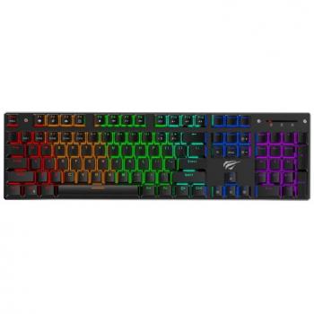 Teclado Mecánico Gaming Havit KB498L Retroiluminado con Bloqueo de Ventana, Cable de 1500mm - Negro