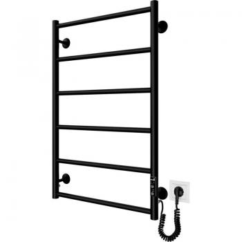 Radiador Toallero Eléctrico Bajo Consumo Mario TM Classic Flat con Temporizador Negro Mate 800x530 100W
