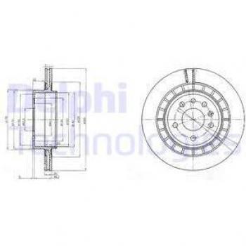 Disco de freno DELPHI BG4046 con características de alta resistencia, diseño optimizado para una mejor disipación del calor, fabricado con materiales de calidad para un rendimiento duradero y reducción del ruido durante la frenada