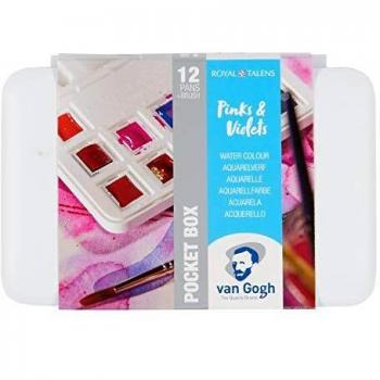 Caja de 12 pinturas de acuarela Van Gogh - Rosa y Violeta
