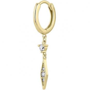 Piercing aro Bastet de Plata 925 con baño de oro 18k
