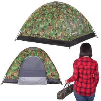 Tienda de Camping Impermeable para 2 Personas con Mosquitera y Bolsa de Transporte - Moro