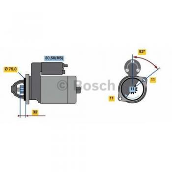 Motor de Arranque Bosch 986023250 - Tipo: Motor de arranque, Marca: Bosch, Número de pieza: 0 986 023 250