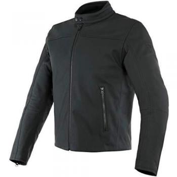 Dainese Mike 2 - Chaqueta de piel para moto, color negro, talla 58