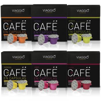 VIAGGIO ESPRESSO - 60 Cápsulas de Café Compatibles con Máquinas Nespresso - SELECCIÓN SIN DECAFFEINATO