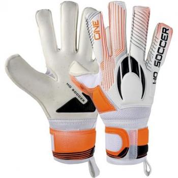 Guantes de Portero HO Soccer One NG Blade Shield, Unisex, Blanco/Naranja