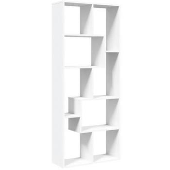 Librería Divisora de Madera Ingeniería Blanca 67x25x161,5 cm - Estantería para Libros, Aglomerado