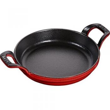 STAUB Fuente Redonda apilable, Hierro Fundido, Rojo Cereza, 16 cm