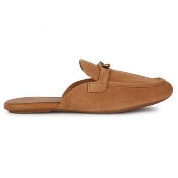 GEOX D PALMARIA C - Mocasines Planos Mujer, Camoscío Marrón, Talla 38 EU