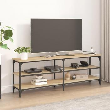 Mueble para TV de madera contrachapada roble Sonoma 140x30x50 cm - Marrón