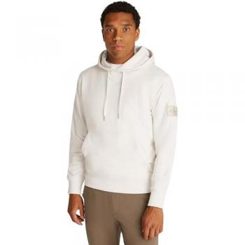 Calvin Klein Men's Regular Fit White Badge Hoodie