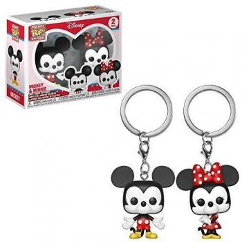 Funko Pop!- Pack llaveros Pocket Pop Disney Mickey Minnie&, Multicolor