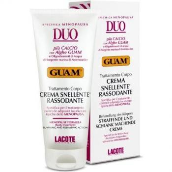 Guam DUO Menopause - Crema especial reductora de grasa para zonas problemáticas en la menopausia, 200 ml
