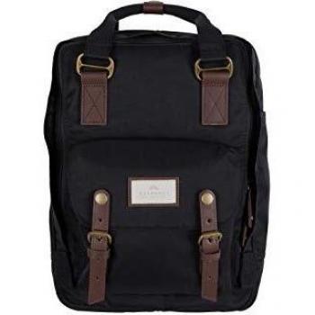 Doughnut Macaroon Black Backpack - 16L Unisex Laptop Rucksack