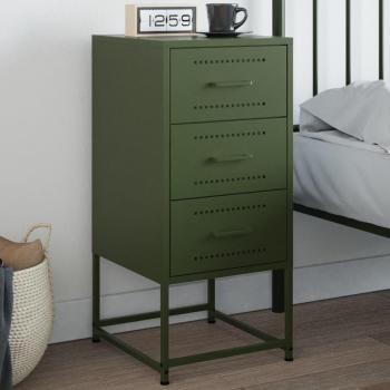 Mesita de noche acero 36x39x78 cm Negro, Rosa, Antracita y Verde Oliva - Mesita habitación mesitas de noche dormitorio para Salón, Estudio, Mesa Auxiliar
