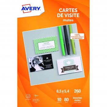Tarjeta de Visita Profesional Avery Dennison - 40 Cartas Mate 84 x 54 mm - 220 g/m²