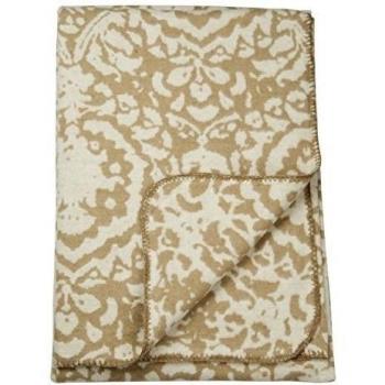 Maxi manta Zenoni & Colombi Linea Florie Dames Beige 100% Made in Italy