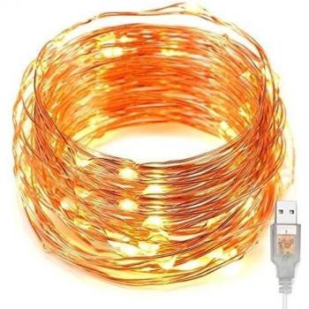 Kohree 10M 100LEDs Guirnaldas Luminosas Cadena de Luces Impermeable para Navidad Jardín fiestas,Cargar por USB
