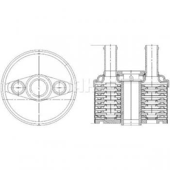 Radiador de aceite para transmisión automática MAHLE ORIGINAL CLC 179 000S compatible con Volkswagen y SEAT