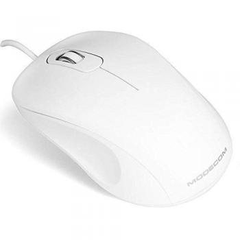 Ratón óptico USB Modecom MC-M10 blanco, 1000 DPI, 3 botones, cableado