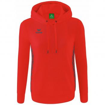 Erima Sudadera con Capucha Essential Team para Mujer, color rojo, talla 42