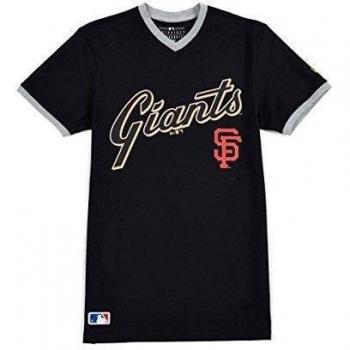 New Era Ne96423Fa16 Mlb Ringer Tee Safgia - Camiseta manga corta-Línea San Francisco Giants para hombre, color negro, talla XL