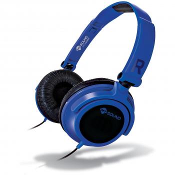 Meliconi Speak Smart - Auricular estéreo Plegable con micrófono, Color Azul