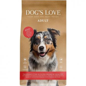Dog's Love Adult Vacuno - Pack Ahorro: 2 x 2 kg de Delicioso Pienso para Perros Adultos
