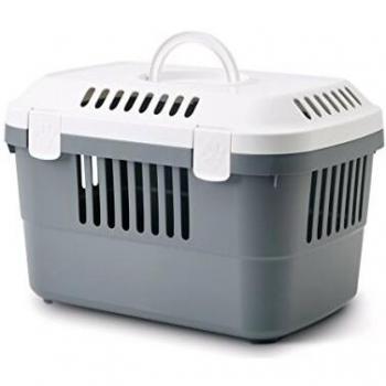 Transportín Savic Discovery 1, plástico gris/blanco, 48.5x33x31.5 cm