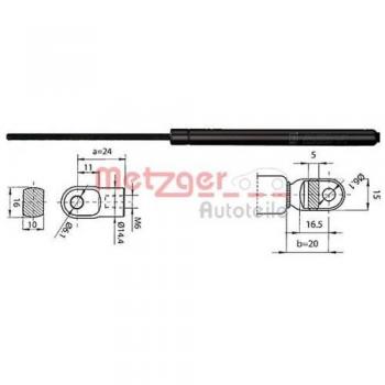 Metzger 2110390 Resorte de Gas para Maletero