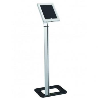 Soporte de Suelo con Llave de Seguridad para iPad/Tabletas 9.7-10.1 Plata