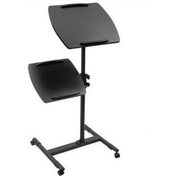 Carrito Soporte Negro para Proyector y Laptop con Ruedas - BeMatik