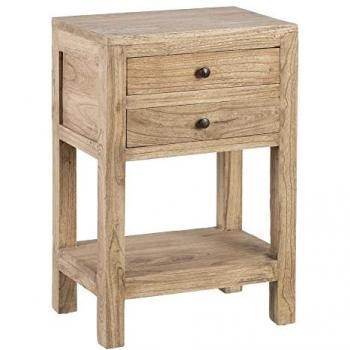Mesa auxiliar Miró 45 x 30 x 66 cm de madera natural de mindi