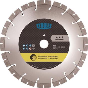 Disco de Corte Diamante 4 en 1 PREMIUM Tyrolit Ø 230 mm, Agujero 22,23 mm, Altura de Segmento 12 mm, Grosor de Segmento 2,4 mm