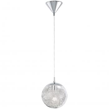 Lámpara Colgante EGLO Luberio Dimmable con Cambio de Color y Conexión Smart Home, E27, Cromo y Cristal Transparente