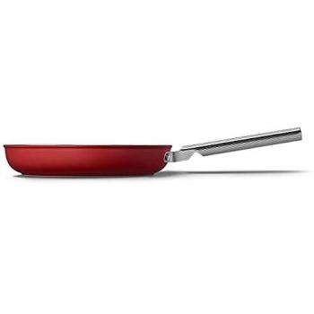 Sartén Antiadherente Smeg 28 cm Estilo Años 50 Roja, Capacidad 2,8L, Mango Ergonómico de Acero Inoxidable