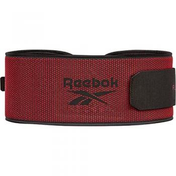 Cinturón lumbar Reebok Flexweave Power para levantamiento de pesas rojo negro - XS
