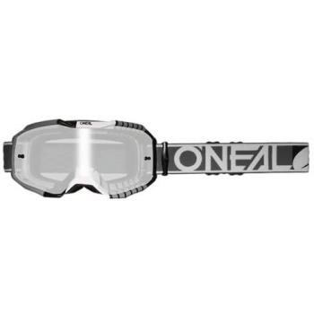 O'Neal Gafas de Cross B-10 Duplex Gris-Blanco-Espejo Plateado, gafas de motocross unisex, lente resistente a los arañazos con revestimiento antivaho, 100% protección UV,
