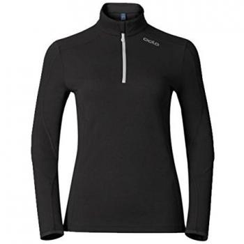 Odlo Sudadera y Sudadera para Mujer de la Molina con Cremallera Media en Color Negro, Talla XS