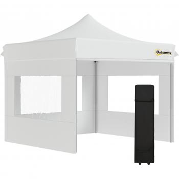 Carpa Plegable 3x3 m con Altura Ajustable Cenador de Jardín