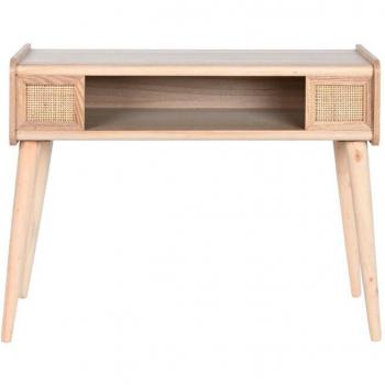 Consola Natural de Paulownia y Ratán 80x40x63 - Fijalo, el complemento ideal para tu hogar